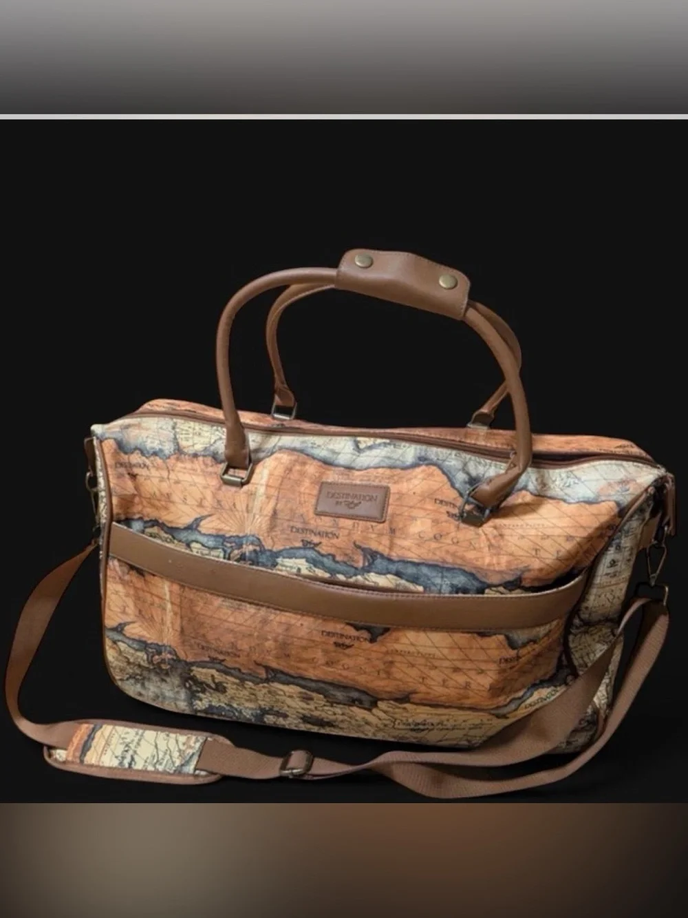 Destination by Sharif 1827 Old World Map Travel Duffel Bag